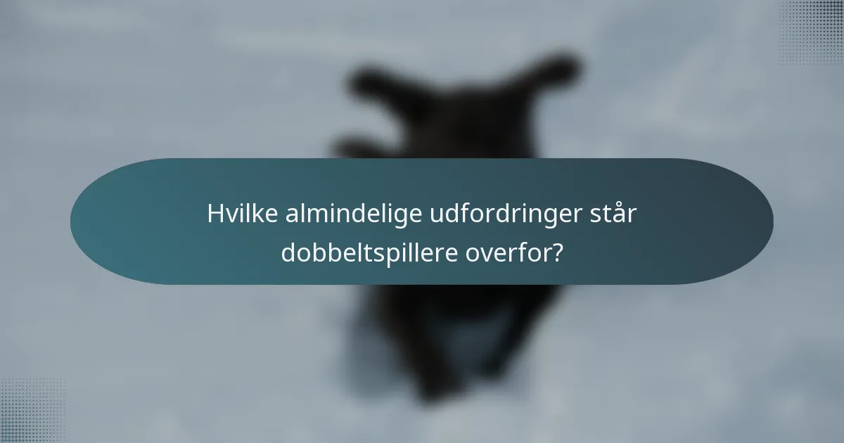 Hvilke almindelige udfordringer står dobbeltspillere overfor?